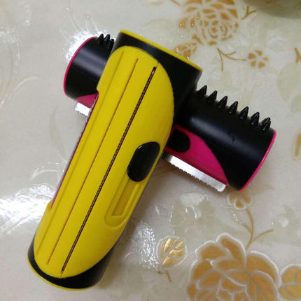 The Furbuddy: Ultimate 2-In-1 Pet Grooming Tool For Dogs - Red And Yellow