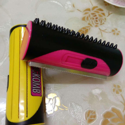 The Furbuddy: Ultimate 2-In-1 Pet Grooming Tool For Dogs - Red And Yellow