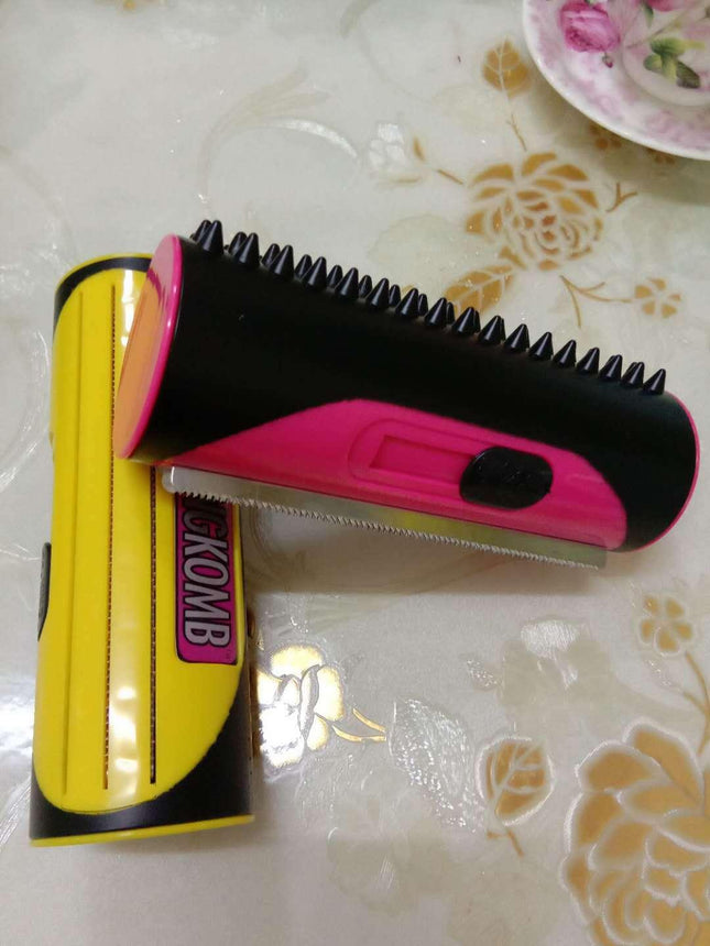 The Furbuddy: Ultimate 2-In-1 Pet Grooming Tool For Dogs - Red And Yellow
