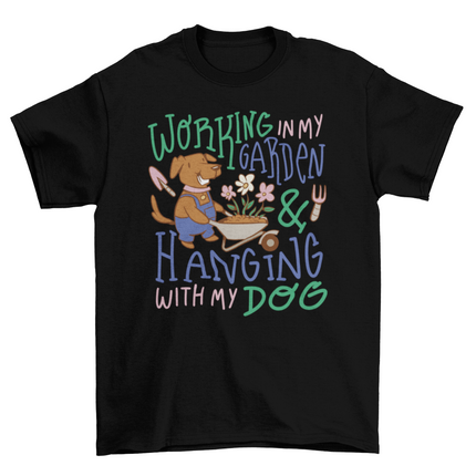 Garden and dog t-shirt