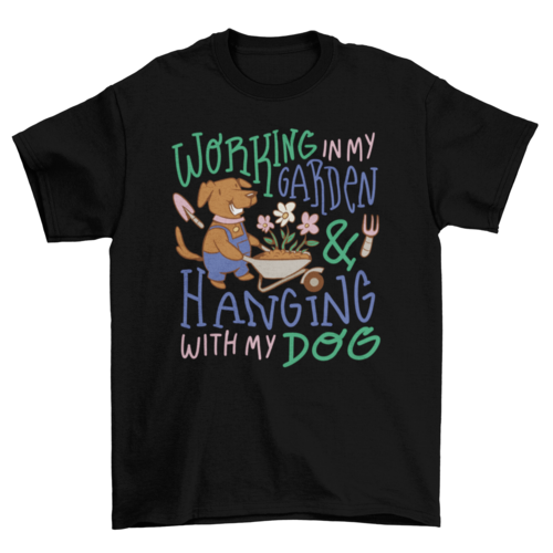 Garden and dog t-shirt