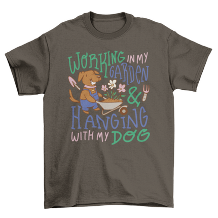 Garden and dog t-shirt
