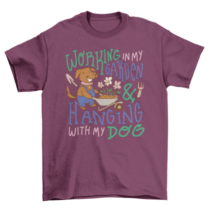 Garden and dog t-shirt