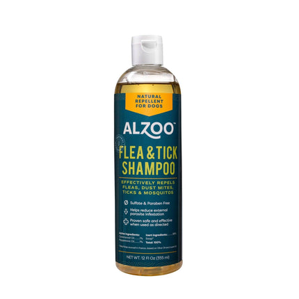 ALZOO Plant-Based Flea and Tick Repellent Shampoo for Dogs - 12oz